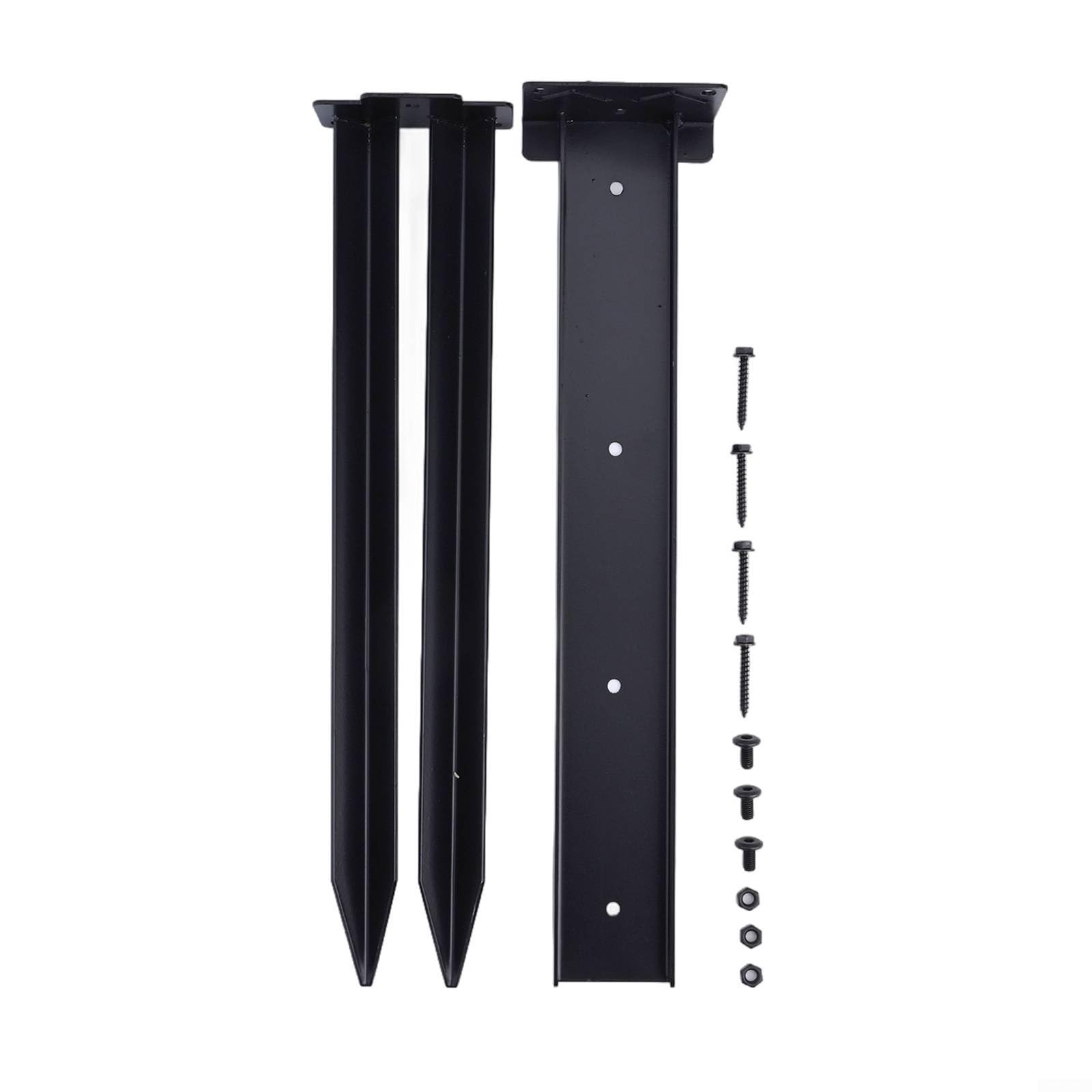Steel Fence Post Anchor, Easy Repair Solution, Enhanced Stability, Suitable for Various Construction Projects (2pcs)